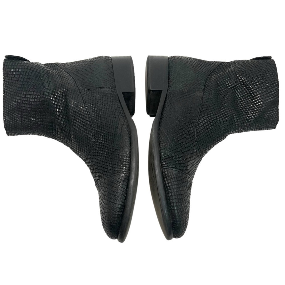 Billi Bi Copenhagen Black Leather Snake Print Almond Toe Casual Booties Women 40 - Picture 11 of 15
